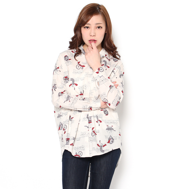 TBポップ柄シャツ