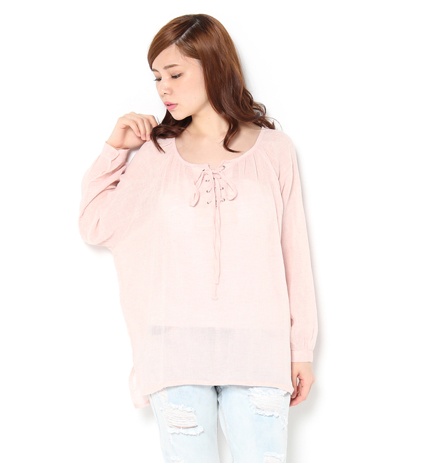 レースアップチュニック