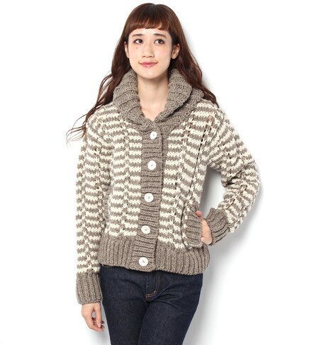 PERU KNIT ショールカラーBDC/D