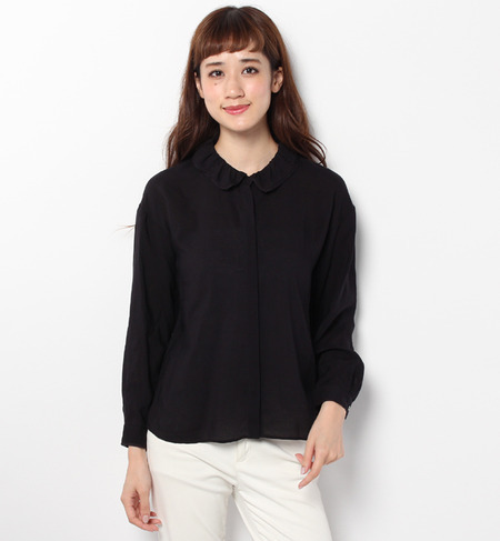 TENCEL LAWN フリル衿BL