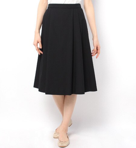 2way Flat Dobby Flared Skirt