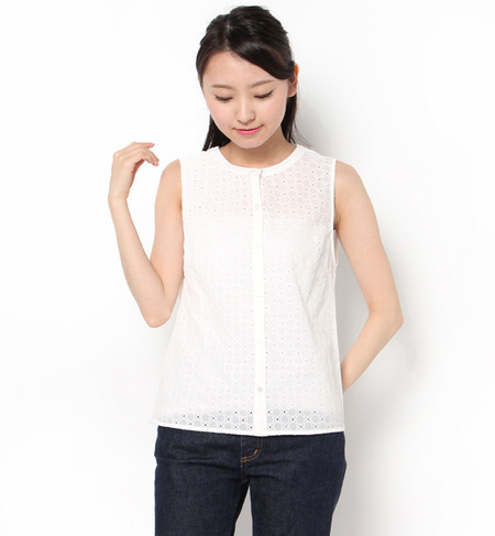 LACE×CUTドッキング ノースリーブBL