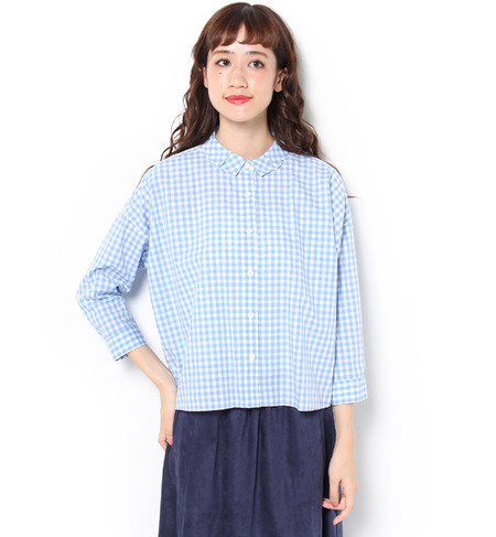 【ニーム/NIMES】 French Bleu フリル衿SH [送料無料]