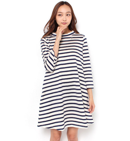 【ニーム/NIMES】 Border Tent dress [送料無料]