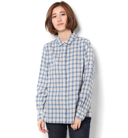 【ニーム/NIMES】 ネルチェック/ドットPt 丸衿BL [送料無料]