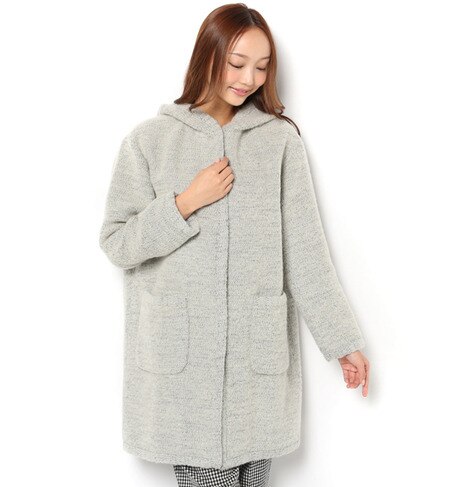 【ニーム/NIMES】 BRUSHED WOOL hooded coat [送料無料]