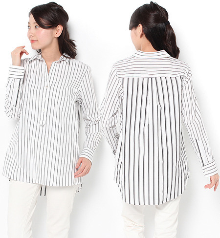 【マリンフランセーズ/LA MARINE FRANCAISE】 グログランストライプ プルオーバー [送料無料]