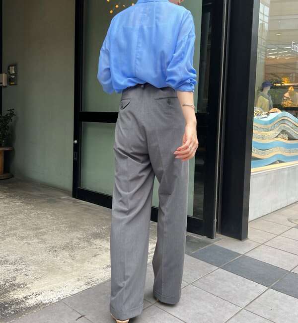 センタープレスタックパンツ