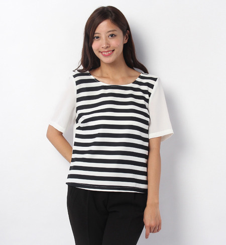 ＰボーダーＴブラウス