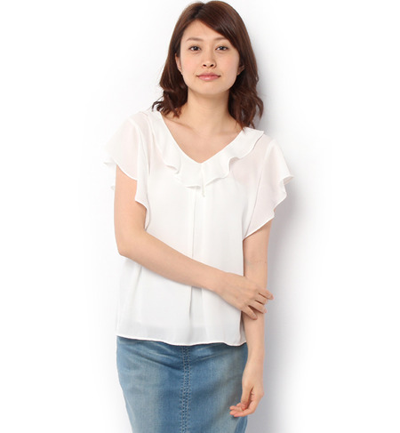 ＥＪＺフリルフレンチスリーブブラウス