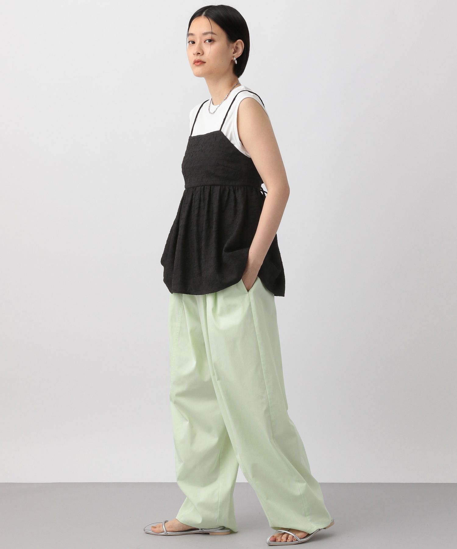 apart by lowrys（アパートバイローリーズ）の「ジャガードキャミ2Pセット（Tシャツ/カットソー）」 - WEAR