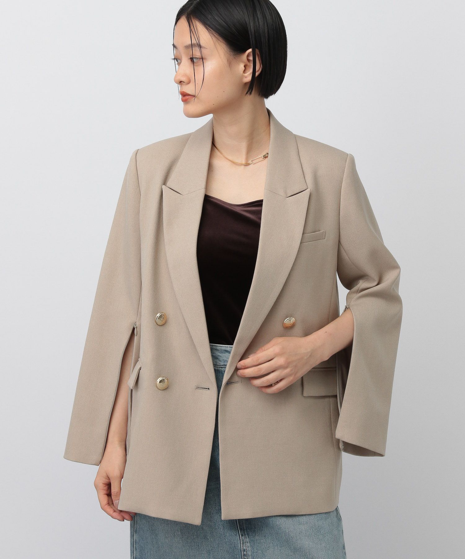 apart by lowrys｜【セットアップ対応】Wテーラードスリットジャケット | Rakuten  Fashion(楽天ファッション／旧楽天ブランドアベニュー)MQ3295