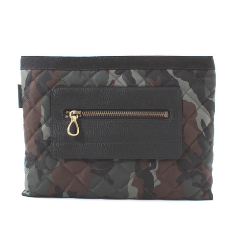 カモフラキルティングクラッチ