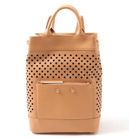【Hashibami】カラー別注パンチングレザーリュック
