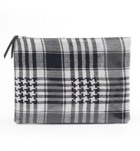 【Fatima Morocco】カモフラ×アフガンチェッククラッチ