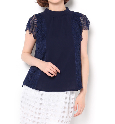【NET販売限定】袖レースブラウス
