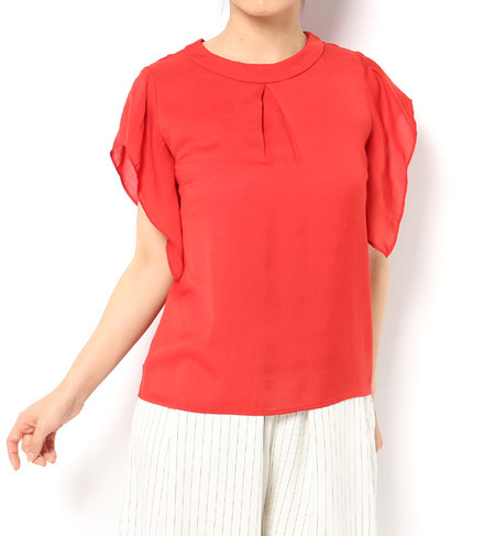 【NET販売限定】T/Rサテンビエラブラウス