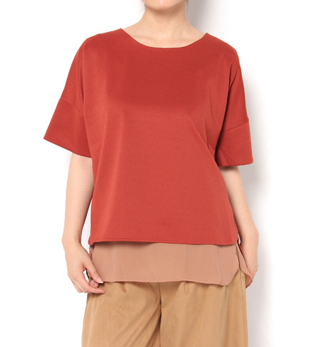 【クルーン ア ソング/CROON A SONG】 【NET販売限定】異素材レイヤードトップス [送料無料]