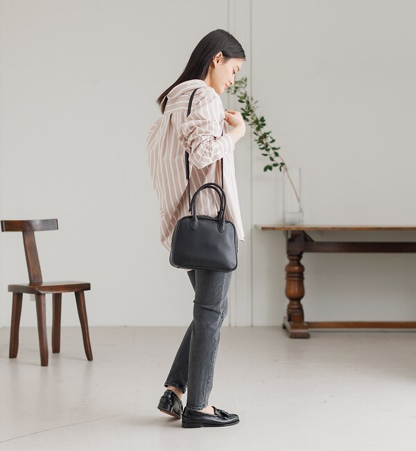 【Varje Dag】レザー ミニボストン ショルダー2WAYバッグ