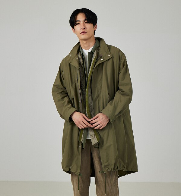 葉のCoat21AW needles C.P.Coat モッズコート M65 ムラ染め