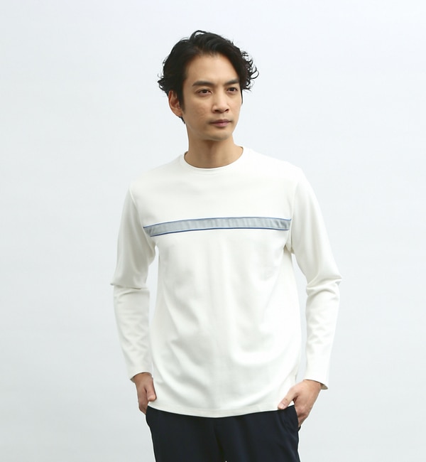 【フロントパイピング】切り替え ポンチ ロングスリーブTシャツ