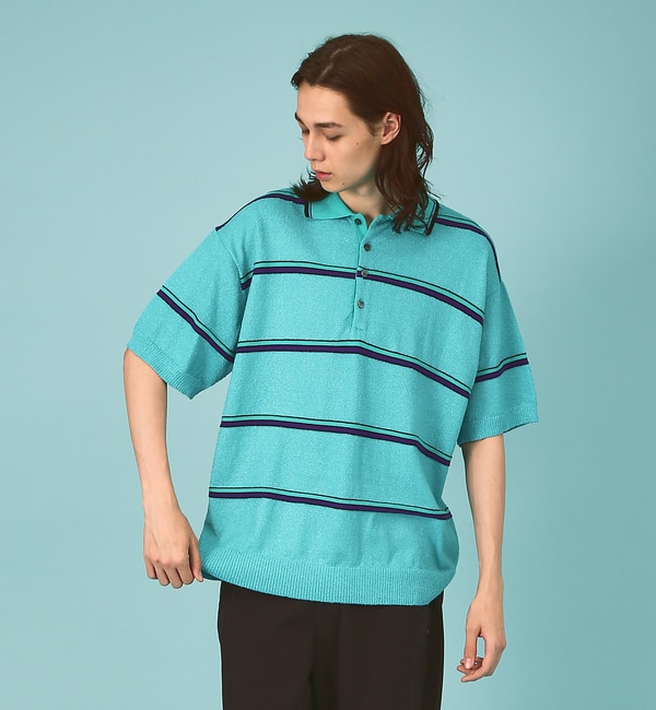 TOWNCRAFT / タウンクラフト BOUCLE BORDER POLO/ニ|ABAHOUSE