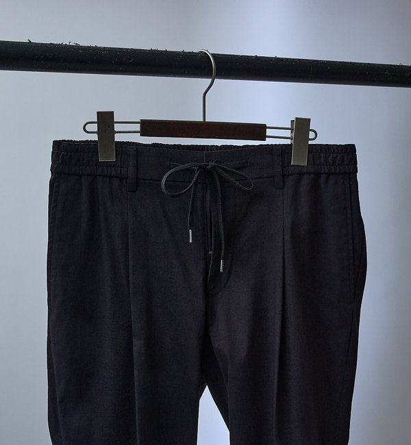 【セットアップ対応/FLEX PANTS】スーパーストレッチ リネンブレンド ス