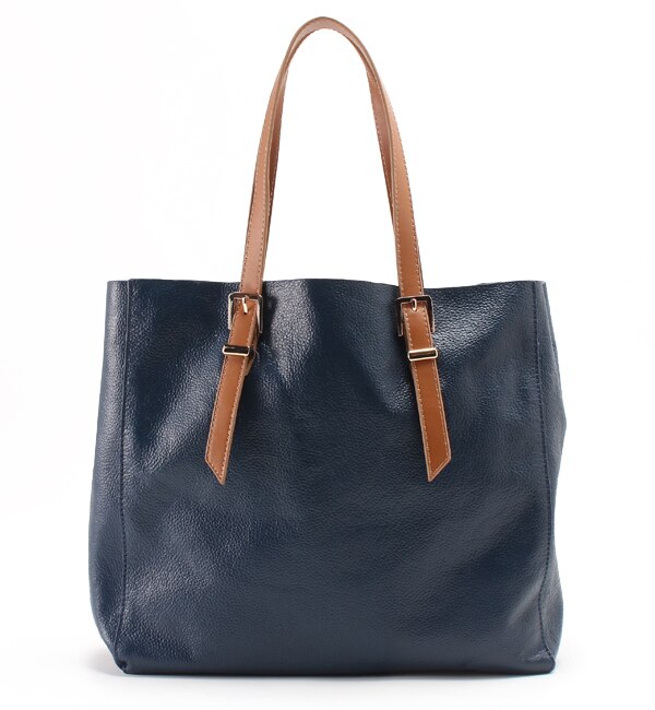 leather open tote
