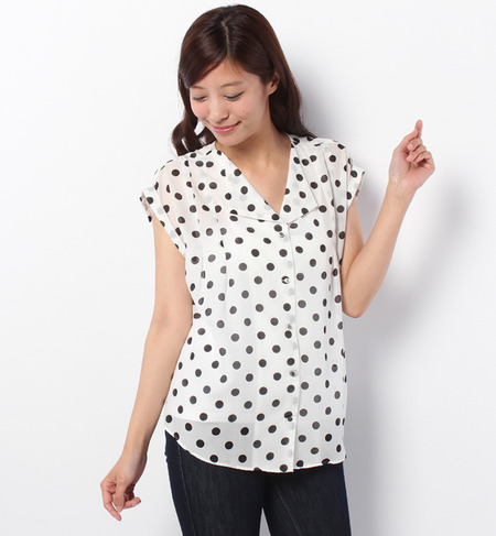 ドットエアリーブラウス