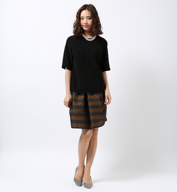 デザインスリーブブラウス