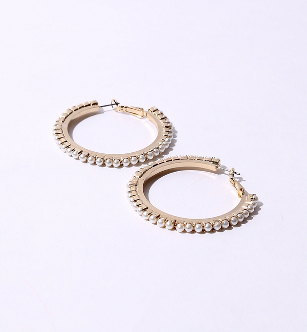 パールフープピアス