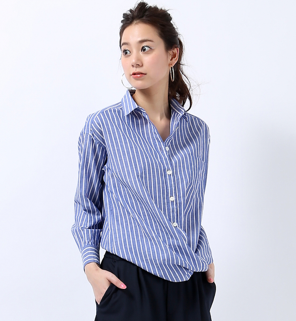 綿麻カシュクールシャツ