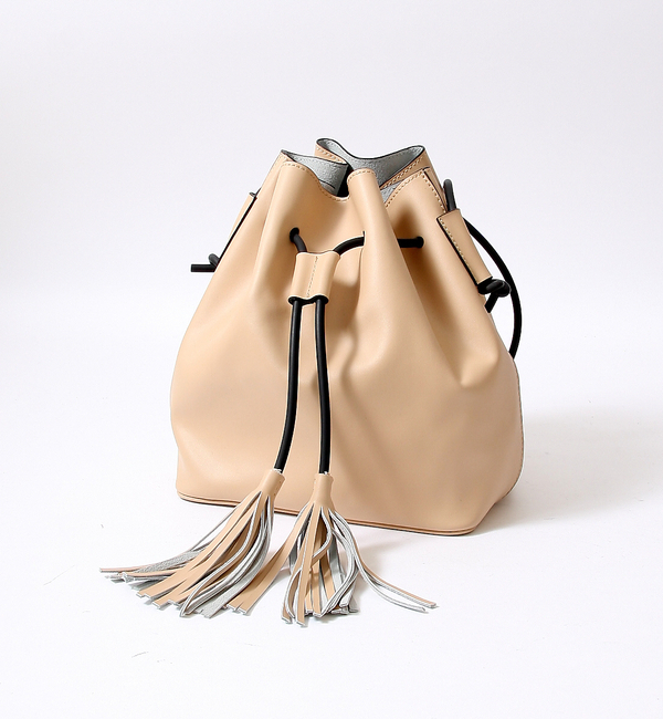 タッセル付きレザー巾着【予約】
