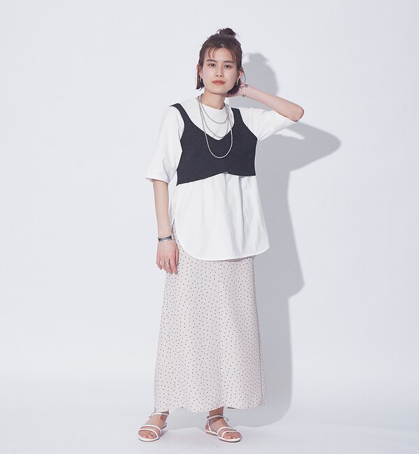 ドットロングスカート