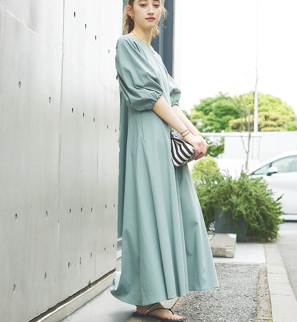 MANOF/DOUBLE SLEEVE RELAX ONEPIECE/CLANE