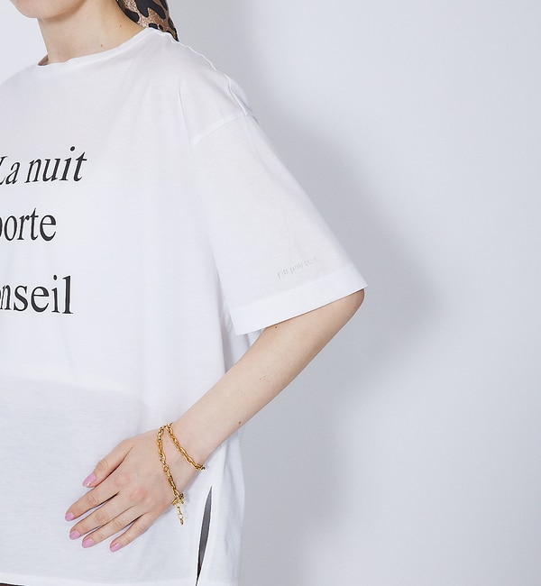 ターンバックスリーブロゴTシャツ|Rouge vif la cle(ルージュ・ヴィフ