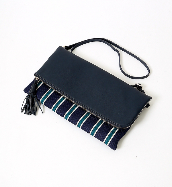 【ピシェ アバハウス/Piche Abahouse】 レジメンタル柄生地クラッチ [送料無料]