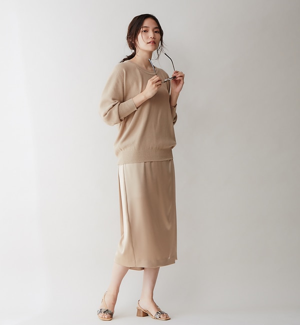 2020SS新作】ハンマーサテンタイトスカートパンツ|qualite(カリテ)の通販｜アイルミネ