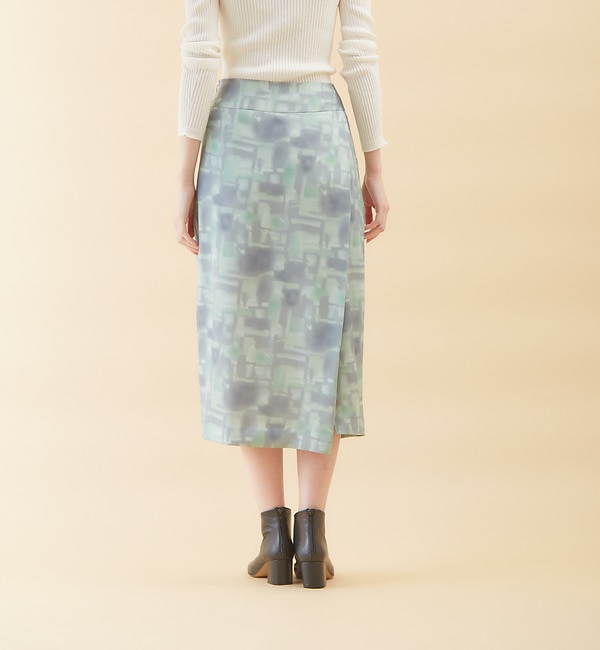 タイダイサテンタイトスカートパンツ|qualite(カリテ)の通販｜アイルミネ
