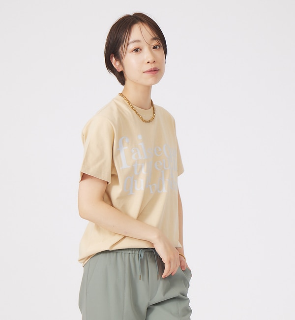 メンズファッションの一押し|【カリテ/qualite】 フロントロゴTシャツ