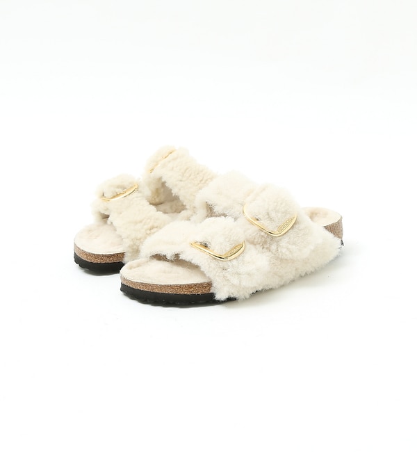 メンズファッションなら|【オゥ　バニスター/Au BANNISTER】 ●BIRKENSTOCK ARIZONA TEDDY Wベルトファーサンダル