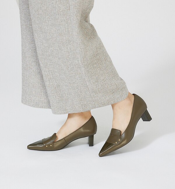 AU BANNISTER｜ローファーモチーフミドルパンプス | Rakuten