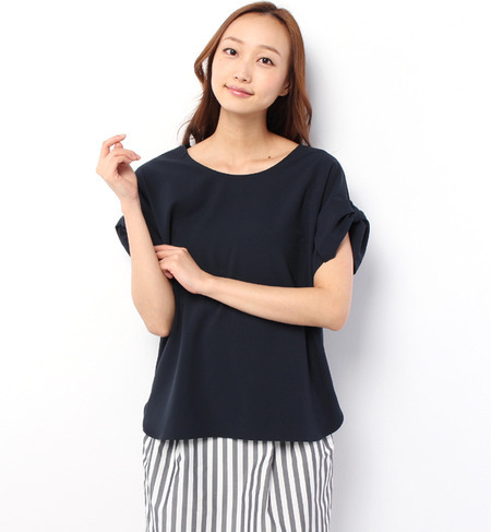 ジョーゼットリボンスリーブブラウス