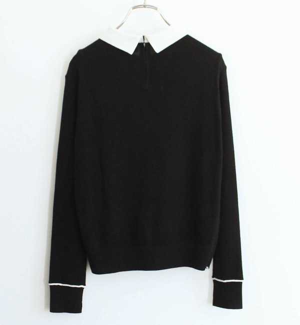 【MARILYN MOON（マリリンムーン）】pearlized cotton cashmere cleric top