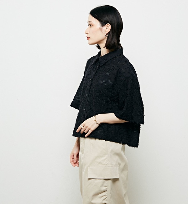カットジャガード短丈半袖シャツ|Soffitto(ソフィット)の通販｜アイルミネ