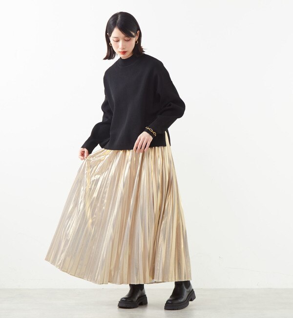 箔プリントスムースプリーツスカート|Soffitto(ソフィット)の通販