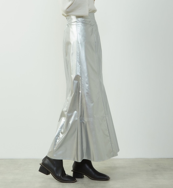 エナメルフェイクレザーパネルスカート|Soffitto(ソフィット)の通販