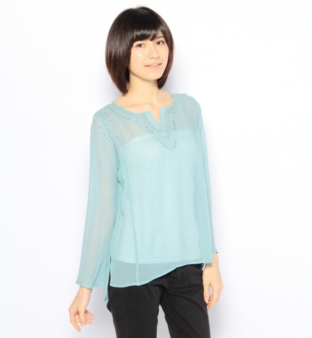 DOORS 刺しゅう入りエスニックブラウス