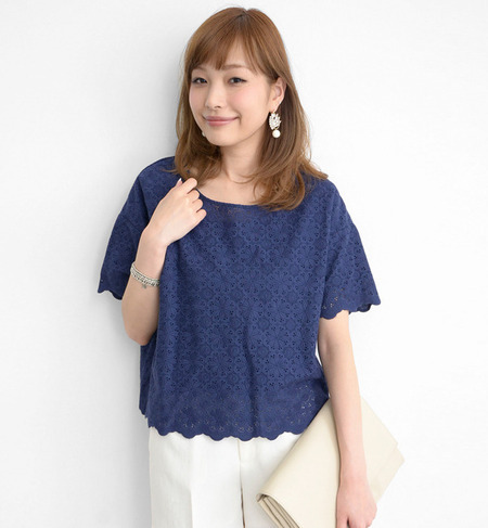 ROSSO COTTONレースプルオーバー
