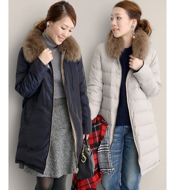 ROSSO リバーシブルドレスダウンコート